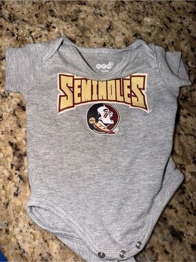 Gray "Seminoles" Baby One-Piece Bodysuit